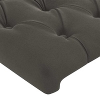 LED Headboard Dark Grey 160 cm Velvet
