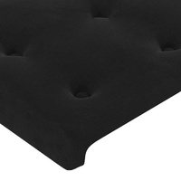 LED Headboard Black 100 cm Velvet