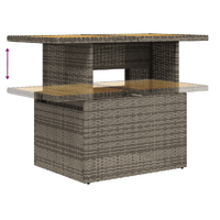 6 Piece Garden Sofa Set with Cushions Grey Poly Rattan