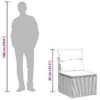 Garden Sofa Set 7 pcs Grey Poly Rattan