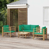 Garden Lounge Set with Cushions  Bamboo