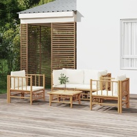 Garden Lounge Set with Cushions  Bamboo