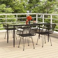 Garden Dining Set Poly Rattan