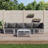 Garden Lounge Set with Cushions Steel