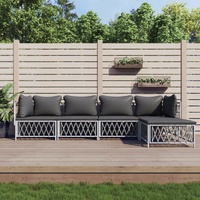 Garden Lounge Set with Cushions Steel