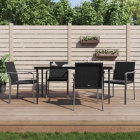 Garden Dining Set with Cushions Poly Rattan and Steel
