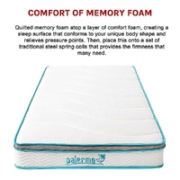 Single 20cm Hybrid Mattress – Memory Foam and Innerspring Support