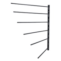 VEVOR Wall Mounted Saddle Rack, 30.9 x 29.9 x 5.5 in, Swing Out Saddle Holder, Six Tiers Horse Saddle Stand, Space Saving Horse Pad and Blanket Rack f