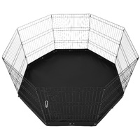 VEVOR Dog Playpen, 8 Pcs 30"H x 24"W Panels Foldable Metal Pet Exercise Pen, Dog Fence Indoor and Outdoor Pen with Door, 600D Oxford Fabric Bottom Pad