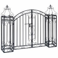 Ornamental Garden Gate Wrought Iron 122x20.5x100 cm