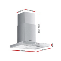 600mm Rangehood 60cm Range Hood LED Light