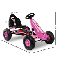 Kids Pedal Go Kart Ride On Toys Racing Car Adjustable Seat Pink