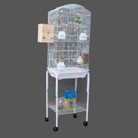 Samland Dome Top High Bird Cage on Stand with Play Toys