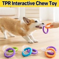 Interactive Dog Toys TRP Rubber Ring Teething Pet Rally Ring Chew Play Fetch - -Purple