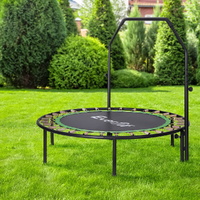 48inch Round Fitness Trampoline Rebounder Adjustable Handrail