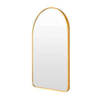 Wall Arch Mirror Arc Aluminum Frame Bathroom GOLD