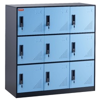 VEVOR 9 Doors Metal Storage Cabinet Employees Steel Storage Cabinet Office