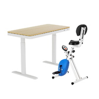 Under Desk Folding -Bike with 120cm Automatic Standing Desk Magnetic Resistance
