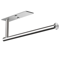 Kitchen Paper Holder Under Cabinet Wall Mount Adhesive Paper Towel Holder Rectangle