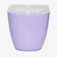 Oval Swing Top Waste Rubbish Bin Acrylic Lightweight Compact Bathroom Office