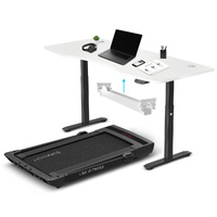 LSG Pacer M5 with Dual Motor Automatic Standing Desk in Black and Cable Management