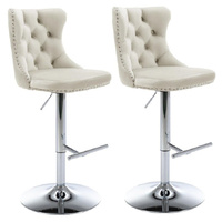 SERENIT‚àö‚Ä† Velvet Bar Stools Adjustable Swivel Counter Height Chairs with Tufted Back and Nailhead Trim for Kitchen Island Pub Restaurant ( , C 2Pc