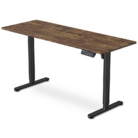 Sit To Stand Standing Desk 72-118cm Electric Height Adjustable Walnut Style Desktop Black Frame