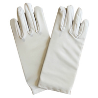 Ladies SHORT GLOVES Costume Party Wedding Bridal Fancy Dress Prom Stretchy - - One Size