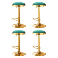 Bar Stools Kitchen Dining Chairs Velvet Padded Stool Green