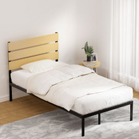 Bed Frame Metal Base Mattress Platform Foundation PAULA