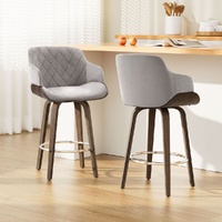 Bar Stools Swivel Velvet Padded Wooden
