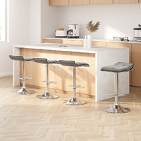 Bar Stools Linen Padded Gas Lift