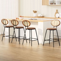 Bar Stools PU Leather Stools Brown
