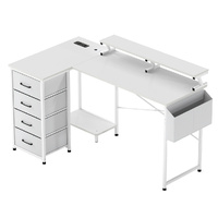 L Shaped Gaming Desk with Storage Drawers