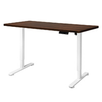 Motorised Standing Desk Adjustable 140cm Walnut 1000 by 1MM