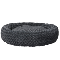 Calming Dog Bed Warm Soft Plush Grey