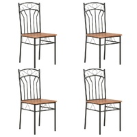 Dining Chairs Brown MDF
