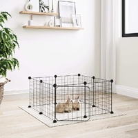 Pet Cage Black 35 by 35 cm Steel Rabbit Hutches Range 3