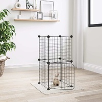 Pet Cage Black 35 by 35 cm Steel Rabbit Hutches