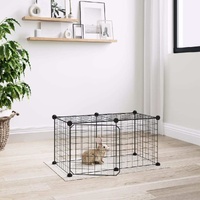 Pet Cage Black 35 by 35 cm Steel Rabbit Hutches Range 2