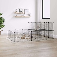 Pet Cage with Door Black 35 by 35 cm Steel