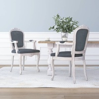 Dining Chairs 62 by 59.5 by 100.5 cm linen 2 pcs