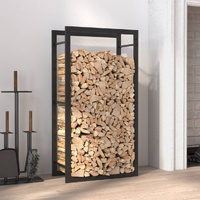Firewood Rack Matt Black Steel