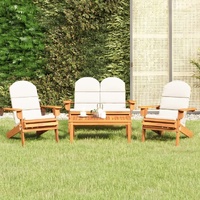 Adirondack Garden Lounge Set Solid Wood Acacia