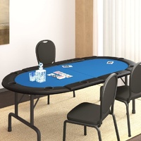 10-Player Folding Poker Tabletop 208x106x3 cm