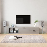 Speaker Stands 2 pcs Tempered Glass 1 Pillar Design