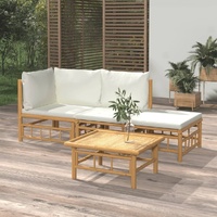 Garden Lounge Set with Cushions  Bamboo