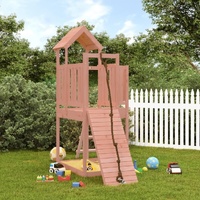 Playhouse with Climbing Wall Solid Wood