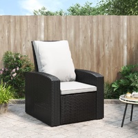 Garden Reclining Chair with Cushions Poly Rattan