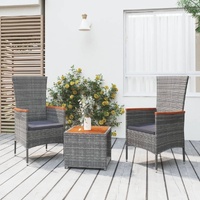 3 Piece Garden Lounge Set Poly Rattan
